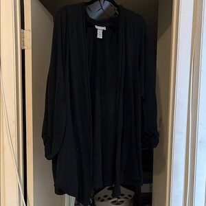 Catherines Classic Black Knit Cardigan